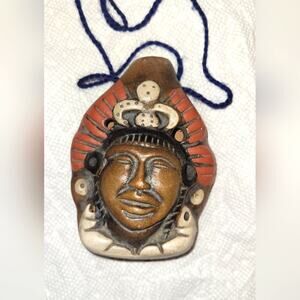 Vtg Peruvian Whistle FluteTerra Cotta Clay Pottery Folk Art Handcrafted Tribal
